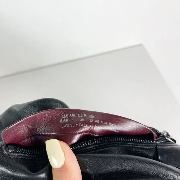 Franco Sarto NWOB Women's Cindy Vintage Nostalgia Faux Leather Black Boots 8.5 - Picture 9 of 12